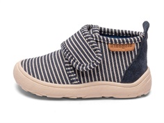 Bisgaard slippers navy canvas with stripes  